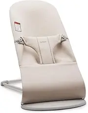 BabyBjorn Bouncer Bliss - 3D Jersey, Light Beige on Light Grey Frame