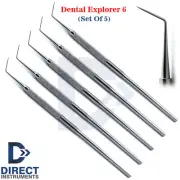 X5 Hygiene Tooth Pick Dentist Tartar Remover Calculus Plaque Probe 6 Explorer