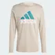 ADIDAS M BL SJ LS T 男款 米色 藍綠 長袖上衣 冬圓領 IJ8580 Sneakers542