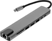 STOBOK 1pc Computer Docking Station Ethernet Adapter Office Supplies Type c Hub USB Hub USB Adaptor Laptop Docking Stations USB Docking Station Docking Station Dual Monitor Type-c Adapter