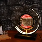 Moving Sand Painting LED Table Lamp Art Bedside Night Light Bedroom Living Room