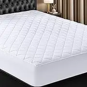 Utopia Bedding Quilted Fitted Mattress Pad (Single) - Elastic Fitted Mattress Protector - Mattress Cover Stretches up to 16 Inches Deep - Machine Washable Mattress Topper