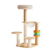Cat Tree Climbing Frame Scratching Board Cat Litter Pad Toy for Indoor Kittens