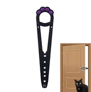 Cat Door Latch | Cute Cat Paw Shape Door Latch Holder, Easy Installation Flexible Door Strap for Laundry Room, Bathroom, Toilet, Bedroom