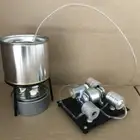 Mini Steam Engine Model Toy w/ Boiler Steam Heating Electricity Generator Motor