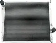 Aluminum Radiator + Fan, Compatible with 3 Series E46 Z4 M3 316 318 320 323 325 328 330D Ci i E85 E86 SI 1997-2009 MT(Only radiator)