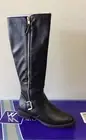 New - Women's White Mountain Lurch Black/Smooth Tall Boots Size 6.5