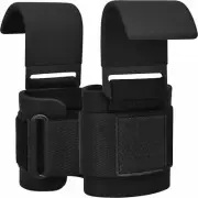 Pair Weight Lifting Hooks Straps Grip Wrist Wrap Support Powerlifting Deadlift P