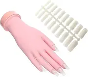 IWOWHERO Manicure Training Hand Model Fake Hand Mold Nail Art Practice Tool Reusable