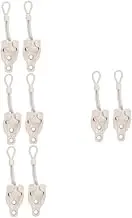 GREENADSCAPE 2 Sets Bungee Cords Tie Down Conversion Roller Blind Elastic Cord Buckle Kit with End Caps for Outdoor Sun Shade Protection Practical Replacement Mounting Brackets for Blinds