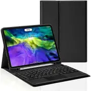 Galaxy Tab S9+/s9 Plus 12.4' 2023 Model (sm-x810/x816b/x818u) Keyboard Cover With Touchpad Round Key Black