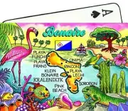 BONAIRE NETHERLANDS ANTILLES MAP CARIBBEAN COLLECTIBLE SOUVENIR PLAYING CARDS