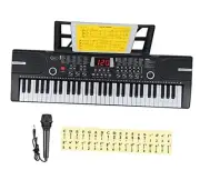 Piano Keyboard, 61 Keys Beginner Electronic Keyboard Portable Digital Music