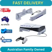 "Horizontal Stand for PS5 Slim Console Base Stand with 4 USB Ports for Playstati