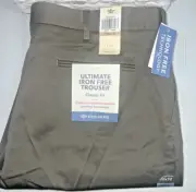 NWT Dockers Ultimate Iron Free Trouser Pant Khakis Olive Brown Men's 42" x 32"