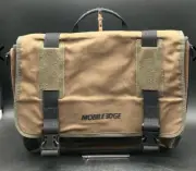 Mobile Edge 17.3" Eco-Friendly Canvas Messenger Bag, Brown Tan Khaki NWT