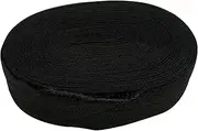 Bowtique Emilee 1" Elastic 10 yards Spool, Fold Over Elastic for Headbands, Hair Ties or other Sewing Projects (Black)