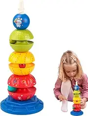 Baby Spinner Stacking Toys - Interactive Balance Game Rainbow Tower Blocks Toys - Fun Educational Learning Playset Building Tree for Children Boys Girls Over 1