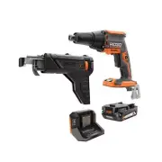 RIDGID Drywall Screwdriver 18V Brushless Cordless w/ Collated Attachment+Battery
