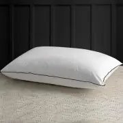 Medium Firm Feathers Down/Poly Pillow Standard Size Pack of 1, Luxury Feather...