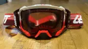 Leatt Velocity 5.5 Roll-Off Goggle - MX Motocross Dirt Bike ATV UTV Red Tinted