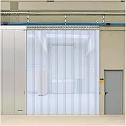 Plastic Vinyl Replacement Strip Curtain Clean Rooms Waterproof Windshield Shutter PVC Strip Curtain Suitable for Clean Room Bedroom Warehouse(1.3 mm,1.05x2.5m)