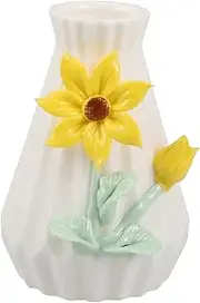 TOKIDNY Artistic Ceramic Vase for Flower Arrangement Unique Home Decor Decorative Vase Sturdy Easy to Clean Elegant Aroma Diffuser for Modern and Farmhouse Style Spaces