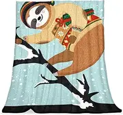 Fleece Blankets Twin Size Lightweight Fuzzy Cozy Soft Blanket for Bed, Sofa, Couch, Travel, Camping, Cartoon Animal Koala Christmas