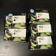 5 Pack HP 952XL Black Cyan Magenta Yellow Ink Cartridge 952 XL Oem Set Exp 2025