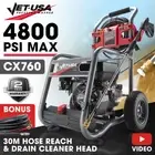 Jet-USA 4800PSI High Pressure Cleaner Washer - Ultimate Edition - Water Petrol