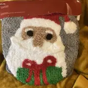 NEW Holiday Contour Bath Rug and Standard Lid Cover Set - Santa (2 Pieces)