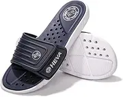 [HEVA] Men's Slide Sandals Fashion Open Toe Beach Pool Slippers