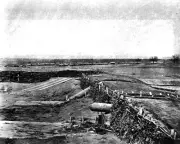 New 8x10 Civil War Photo: Confederate "Quaker Guns" at Centreville, Virginia
