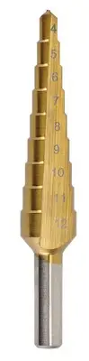 Saber HSS Straight Flute TiN Coated Step Drill - Metric