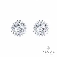 在飛比找Yahoo奇摩購物中心優惠-ALUXE 亞立詩 18K金 鑽石耳環 永恆之愛 心形 EE