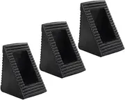 Small Wheel Chocks by Anti-Slip Wheel Stops for Atvs Cars and Trucks Set of 3
