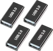 4Pack USB Female to USB Female Adapter for Connecting Two USB Male Ends Devices, USB Female to Female Adapter Extension Connector Compatible with MacBook Pro/Air, IPad Pro Google Pixel,Apple Etc.