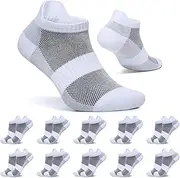 FALARY10 Pairs Running Socks Sports Socks Ankle Socks Trainer Socks for Men Women Ladies Cotton Low Cut Athletic Socks