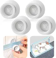 VIKOS Products (4-Pack) Potty Training Pad Magnetic Holder Compatible with Any Size of Puppy Pee Pads Perfect for Leg-Lifting Marking Dogs, Strong Magnets Will Stick on Most Flat Surfaces - White