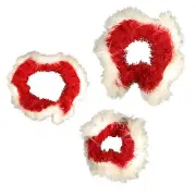Floofy Red & White Feather Holiday Pet Collar