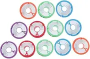 NULYLU 12pcs Fishing Line Bobbin Winder Wheel Durable Silicone Spool for Line Management Fishing Accessory for Freshwater Saltwater Use Random Color