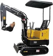 Mini Excavator, 1.65m Digging Depth, 13HP, 11KN Digging Force, with Canopy