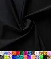 Nylon Spandex Fabric | 80% Nylon, 20% Spandex | Swimwear, Activewear Fabric | 4-Way Stretch | Sports, Dance, Yoga (Black, 1 Yard)