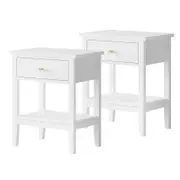 ALFORDSON 2x Bedside Tables Hamptons
