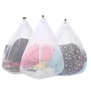 3Pcs Mesh Laundry Bags Washing Machine Mesh Wash Bags Jumbo Jumbo 3 pcs White