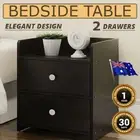 Syna Bedside Tables Classic Chest of Drawers Furniture Storage 2 Large Drawers