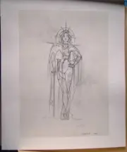 Luis Royo ORIGINAL ART drawing sketch pencil on paper Laberinto Gris