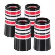 Golf Ferrules 0.370 Inch ID, 4 Pack Tapered Golf Club Ferrules Multi-Ring, Red