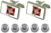 [Select Gifts] Shirt Dress Studs Beja City Portugal Flag Cufflinks