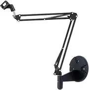 Microphone Wall Mount, Suspension Mic Stand Clip for Blue Yeti Snowball,Radio Broadcasting, Voice-Over Sound, Stages,TV Stations,Youtube